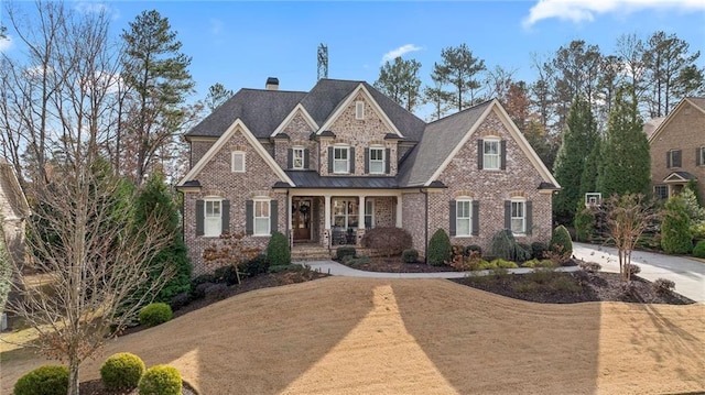 craftsman-style house with a front lawn