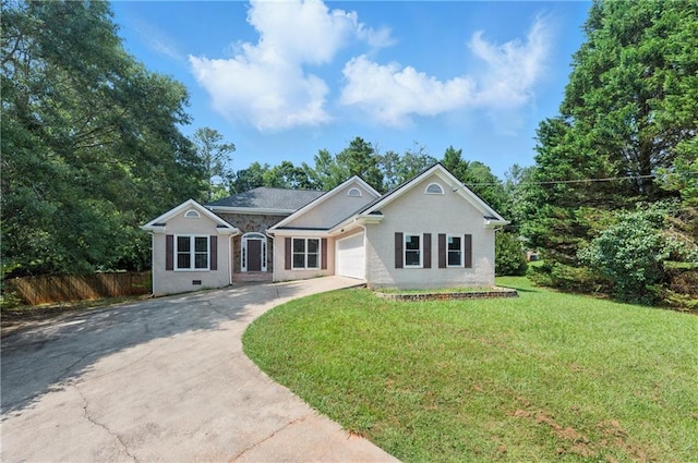 75 Fox Chase, Covington, GA 30016 - ranch-style home with concrete driveway, an attached garage, and stucco siding