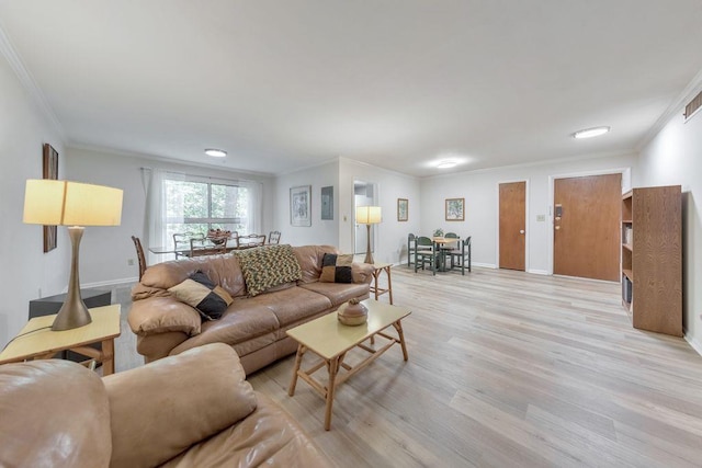 1111 Clairemont Ave Unit N3, Decatur, GA 30030 - living room with ornamental molding, light wood finished floors, and baseboards