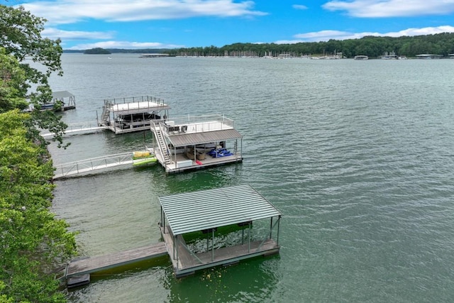 5359 Point S Dr, Gainesville, GA 30504 - dock area featuring a water view and boat lift
