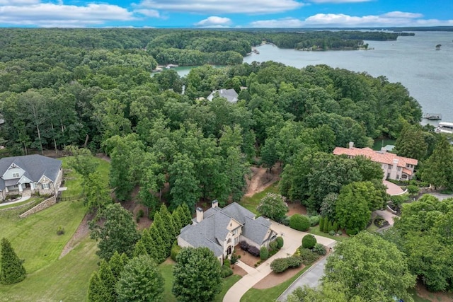 5359 Point S Dr, Gainesville, GA 30504 - aerial view of property's location with a nearby body of water and a heavily wooded area