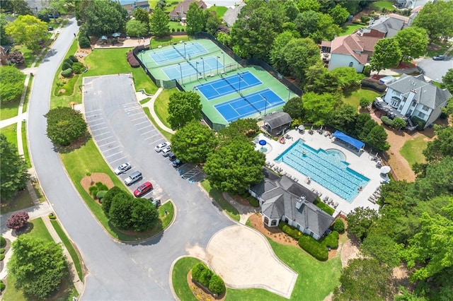 1995 Settindown Dr, Roswell, GA 30075 - drone / aerial view of a pool area