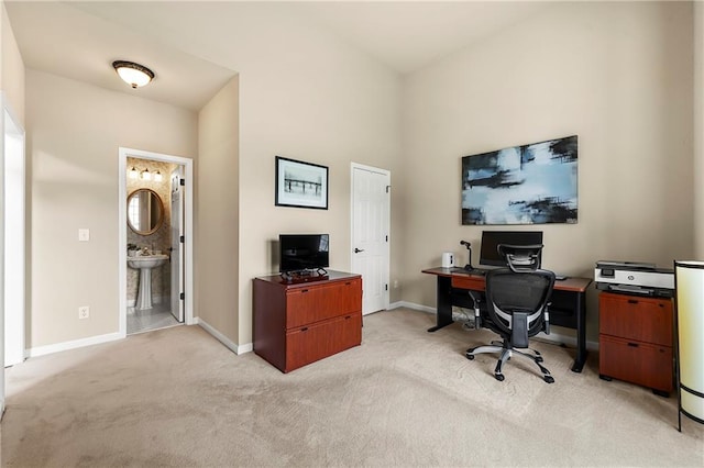 1995 Settindown Dr, Roswell, GA 30075 - home office with light carpet and baseboards