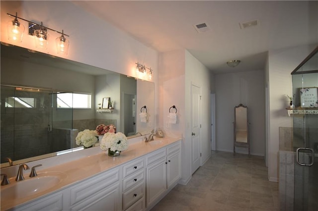485 Broadmoor Dr, Braselton, GA 30517 - full bathroom with double vanity and a shower stall