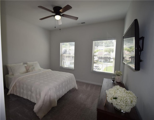485 Broadmoor Dr, Braselton, GA 30517 - bedroom featuring carpet flooring, multiple windows, baseboards, and a ceiling fan