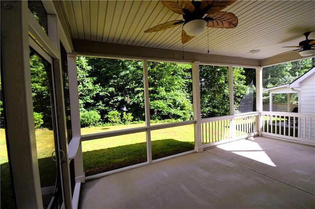 485 Broadmoor Dr, Braselton, GA 30517 - unfurnished sunroom featuring ceiling fan