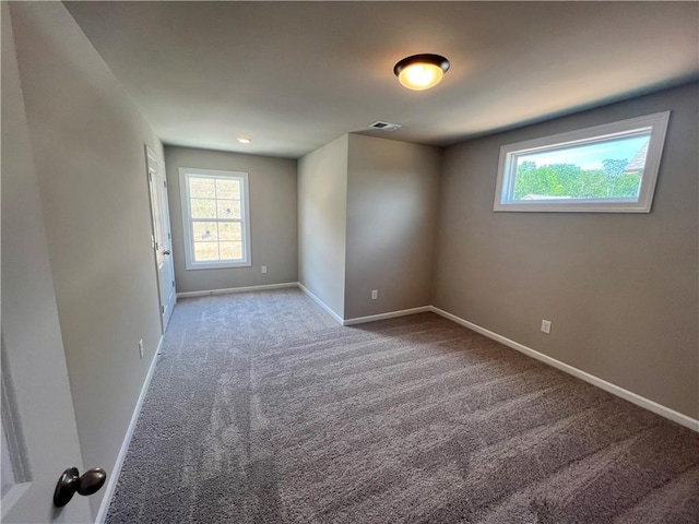 view of carpeted empty room