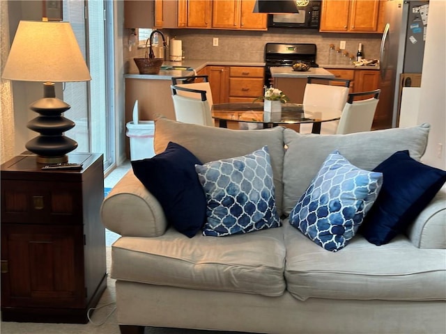 living room with plenty of natural light