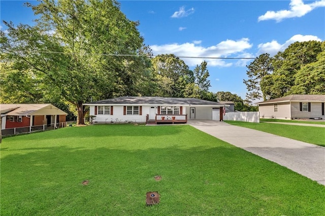 288 Valerie Cir, Hiram, GA 30141 - single story home with concrete driveway, an attached carport, and view of scattered trees