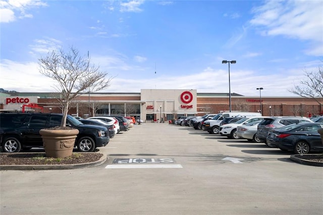 view of parking / parking lot