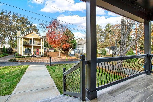 exterior space featuring covered porch