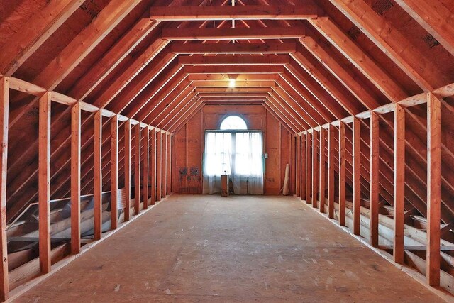 view of attic