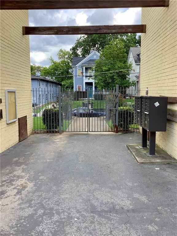 exterior space with mail boxes