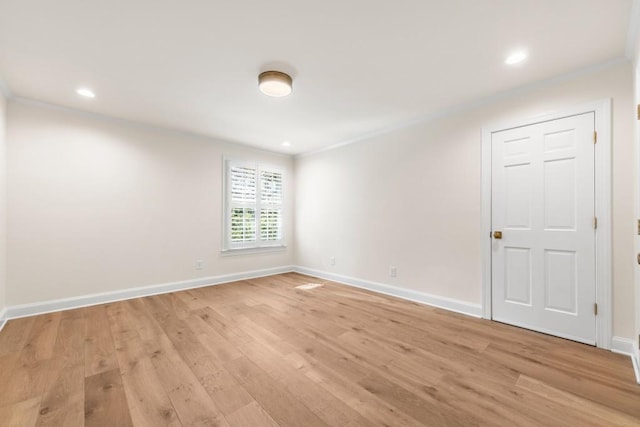 650 Moores Mill Rd NW Unit 1, Atlanta, GA 30327 - spare room with ornamental molding, light wood-style floors, and recessed lighting