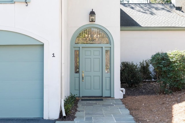 650 Moores Mill Rd NW Unit 1, Atlanta, GA 30327 - entrance to property with roof with shingles and stucco siding