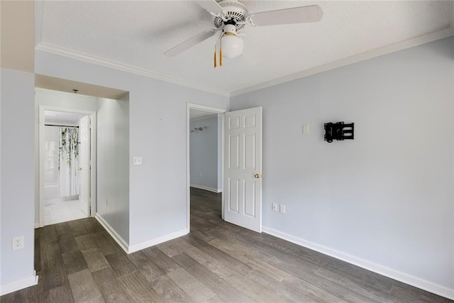 795 Hammond Dr Unit 503, Sandy Springs, GA 30328 - spare room with wood finished floors, ceiling fan, and crown molding