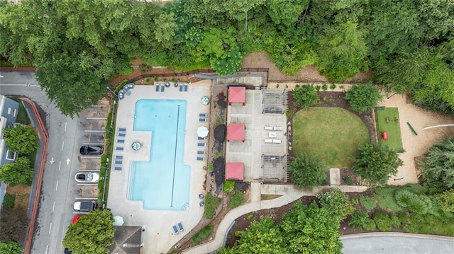 795 Hammond Dr Unit 503, Sandy Springs, GA 30328 - drone / aerial view of a pool area