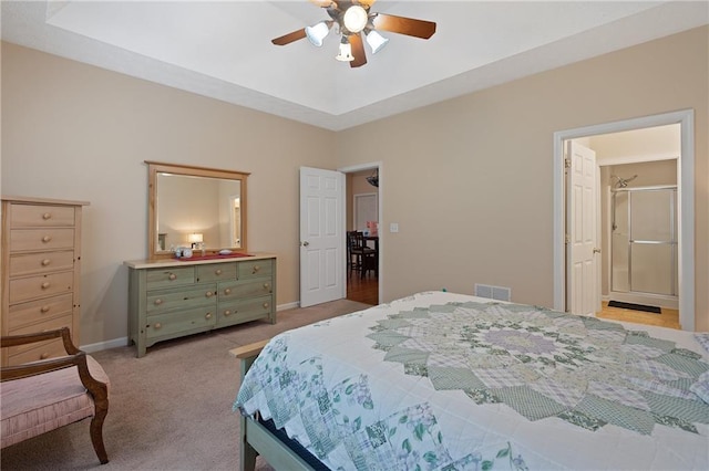 3734 Villa Springs Cir, Powder Springs, GA 30127 - bedroom featuring light colored carpet, baseboards, and ceiling fan