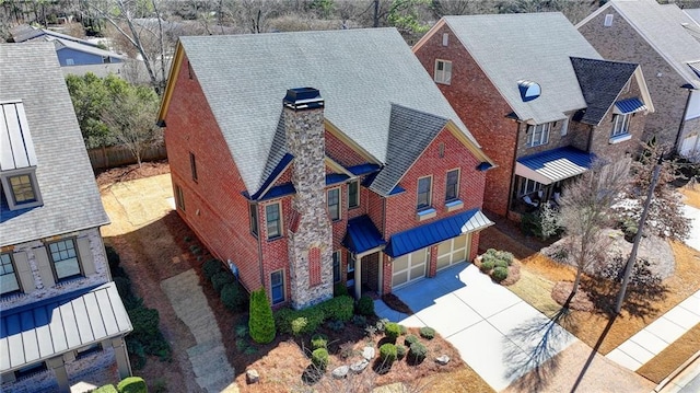 bird's eye view featuring a residential view