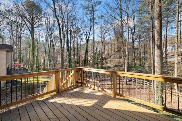 view of wooden deck