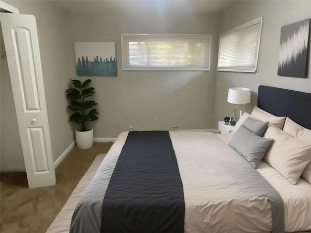 bedroom with carpet