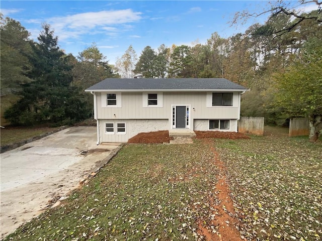 split foyer home with a garage