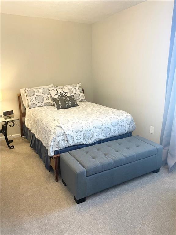 bedroom with carpet