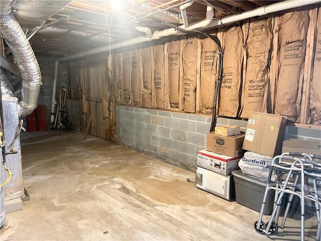 view of basement