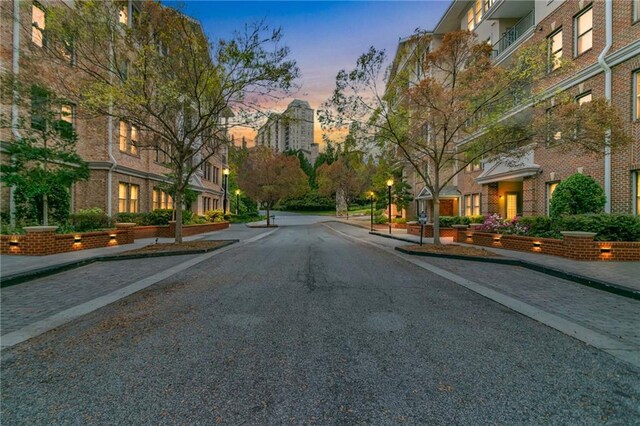 3621 Vinings Slope SE Unit 1537, Atlanta, GA 30339 - view of asphalt road with street lighting, sidewalks, and curbs