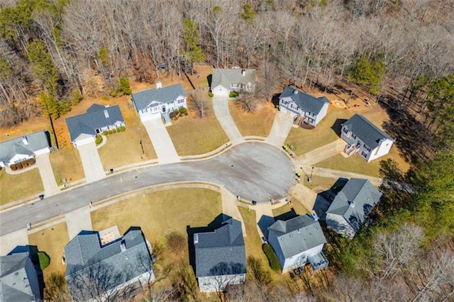 drone / aerial view with a residential view