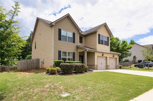 139 Village Park Dr, Newnan, GA 30265 - craftsman-style home featuring driveway, an attached garage, and brick siding