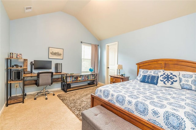 139 Village Park Dr, Newnan, GA 30265 - carpeted bedroom featuring lofted ceiling and a desk