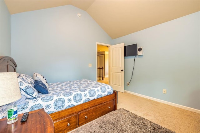 139 Village Park Dr, Newnan, GA 30265 - bedroom with light carpet and lofted ceiling