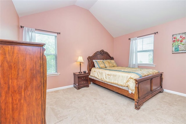139 Village Park Dr, Newnan, GA 30265 - bedroom with lofted ceiling, multiple windows, and light colored carpet