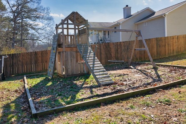 view of jungle gym