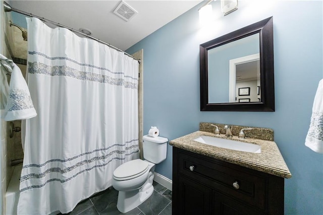 1255 Beech Haven Rd NE, Atlanta, GA 30324 - full bath with toilet, vanity, a shower with shower curtain, and baseboards