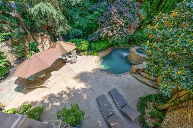 1255 Beech Haven Rd NE, Atlanta, GA 30324 - view of pool featuring a patio area and a pool with connected hot tub