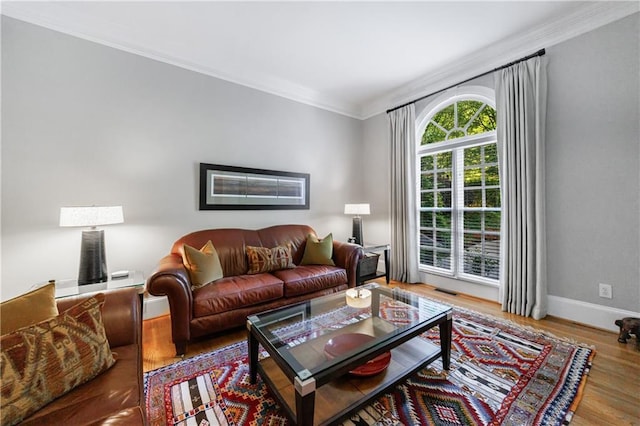 1255 Beech Haven Rd NE, Atlanta, GA 30324 - living area with wood finished floors, ornamental molding, and baseboards