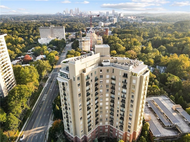 bird's eye view with a view of city