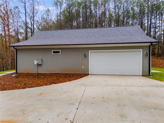 garage with driveway