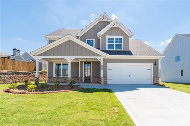 46 Cooper Dr, Mansfield, GA 30055 - craftsman-style house with board and batten siding, concrete driveway, and a porch