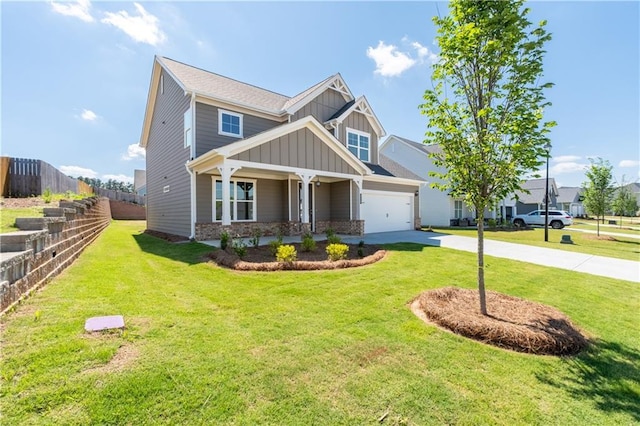 46 Cooper Dr, Mansfield, GA 30055 - craftsman house with board and batten siding, driveway, and covered porch