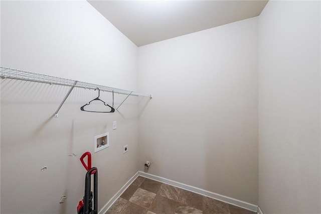 laundry room featuring hookup for a washing machine and electric dryer hookup