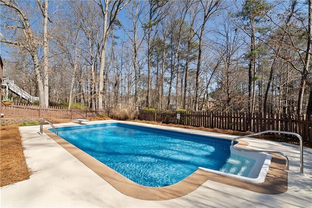 5073 Kingsbridge Pass, Powder Springs, GA 30127 - view of pool featuring a fenced backyard, a fenced in pool, and a patio
