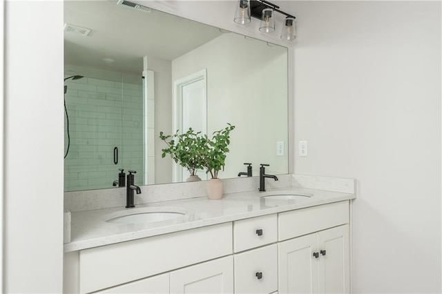 5025 Bryce Ln, Cumming, GA 30040 - full bath featuring a shower stall and double vanity