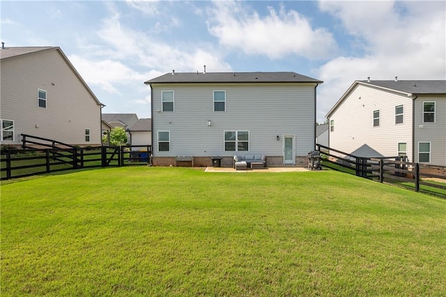 5025 Bryce Ln, Cumming, GA 30040 - back of house featuring an outdoor hangout area and a patio area