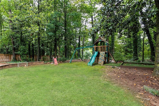 1329 W Nancy Creek Dr NE, Brookhaven, GA 30319 - view of yard with a playground