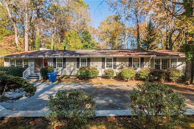 view of ranch-style home