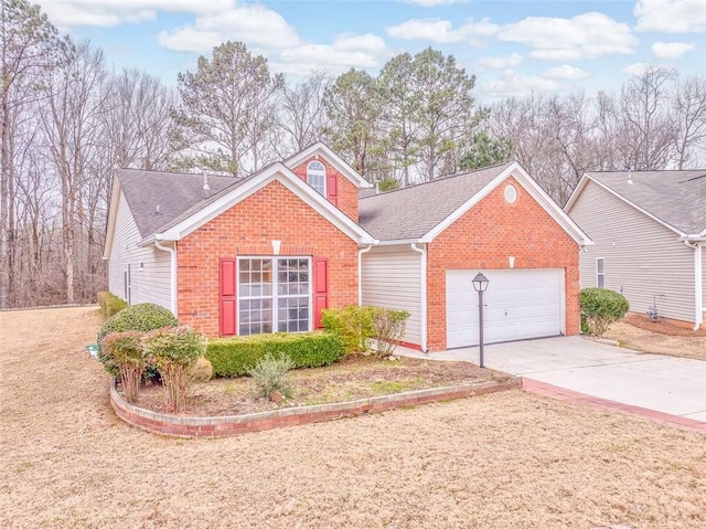 front facade with a garage