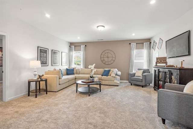 view of carpeted living room